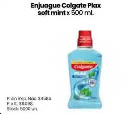Changomas Colgate enjuague soft mint oferta