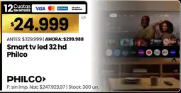 Changomas Philco smart tv led 32 hd oferta