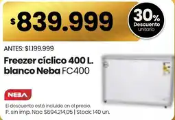Changomas Neba freezer cíclico 400 l blanco fc400 oferta