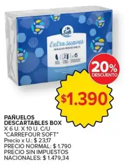 Carrefour Express Carrefour soft pañuelos descartables oferta