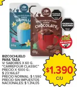 Carrefour Express Carrefour classic bizcochuelo para taza oferta