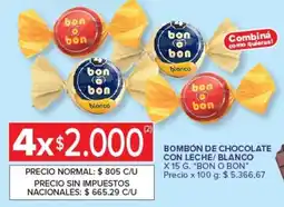 Carrefour Express Bon o bon bombón de chocolate con leche/blanco oferta
