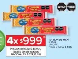 Carrefour Express Arcor turrón de maní oferta