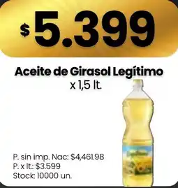 Changomas Aceite de Girasol Legítimo oferta
