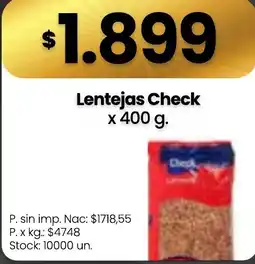 Changomas Check lentejas oferta