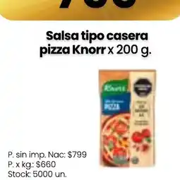 Changomas Knorr salsa tipo casera pizza oferta