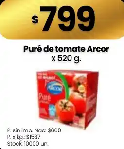 Changomas Arcor puré de tomate oferta