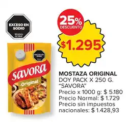 Carrefour Savora mostaza original oferta