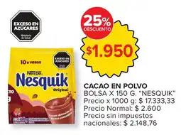 Carrefour Nesquik cacao en polvo oferta