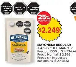 Carrefour Hellmann's mayonesa regular oferta
