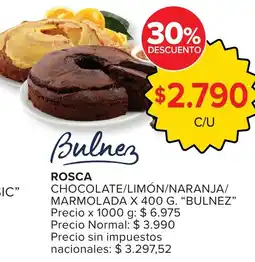 Carrefour Bulnez rosca chocolate/limón/naranja/marmolada oferta