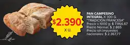 Carrefour Pan campesino integral oferta