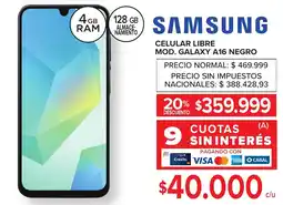 Carrefour Samsung celular libre mod. galaxy a16 negro oferta