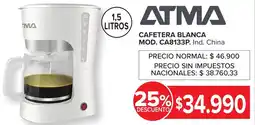 Carrefour Atma cafetera blanca oferta
