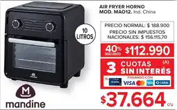 Carrefour Mandine air fryer horno oferta