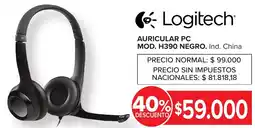 Carrefour Logitech auricular pc mod. h390 negro oferta