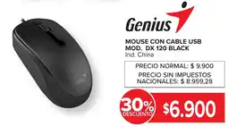 Carrefour Genius mouse con cable usb mod. dx 120 black oferta