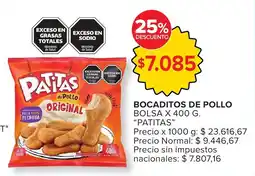 Carrefour Patitas bocaditos de pollo original oferta