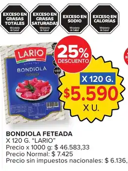 Carrefour Lario bondiola feteada oferta