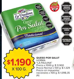 Carrefour La paulina queso por salud tradicional oferta