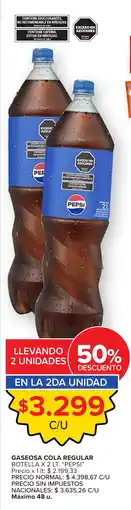 Carrefour Pepsi gaseosa cola regular oferta