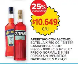 Carrefour Campari aperitivo con alcohol oferta
