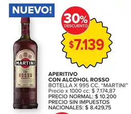 Carrefour Martini aperitivo con alcohol rosso oferta