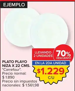 Carrefour Carrefour plato playo niza oferta