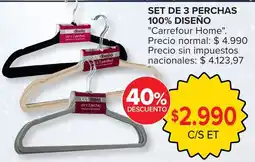 Carrefour Carrefour Home set de 3 perchas oferta