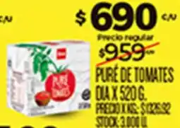 Supermercados DIA Pure tomatoes oferta