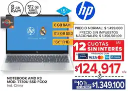 Carrefour Hp notebook amd r3 oferta
