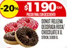 Supermercados DIA Donut rellena decorada rosa/ chocolate x u. oferta