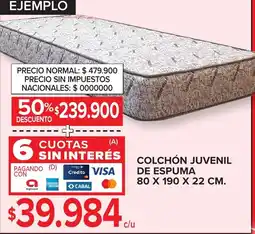 Carrefour Colchón juvenil de espuma oferta