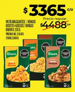 Supermercados DIA Knorr pasta mac & cheese / hongos risotto 4 quesos / hongos oferta