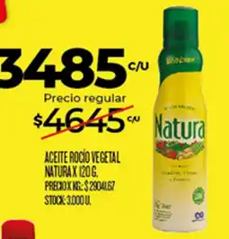 Supermercados DIA Natura aceite rocío vegetal oferta