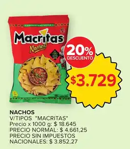 Carrefour Macritas nachos oferta
