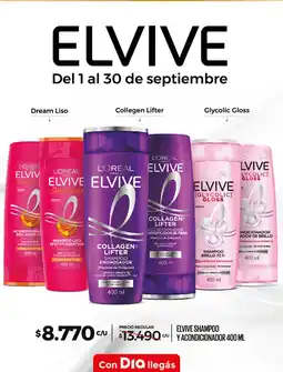 Supermercados DIA Elvive shampoo y acondicionador 400 ml oferta