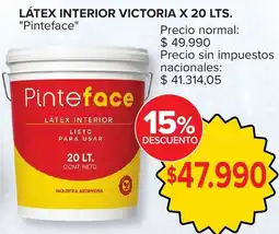 Carrefour Pinteface látex interior victoria oferta