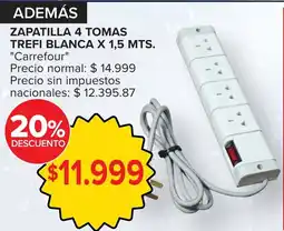 Carrefour Trefi zapatilla 4 tomas oferta
