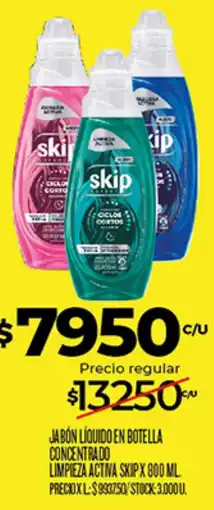 Supermercados DIA Skip jabón líquido en botella concentrado oferta
