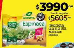 Supermercados DIA Granja del Sol espinaca oferta