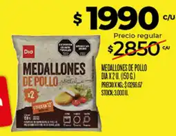 Supermercados DIA Dia medallones de pollo oferta