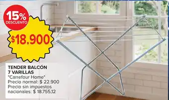 Carrefour Carrefour Home tender balcón 7 varillas oferta