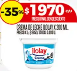 Supermercados DIA Ilolay crema de leche oferta