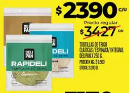 Supermercados DIA Deli pan tortillas de trigo oferta