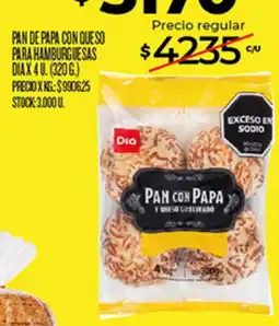 Supermercados DIA Dia pan con papa y queso creminado oferta