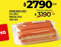 Supermercados DIA Pan para pancho largos oferta