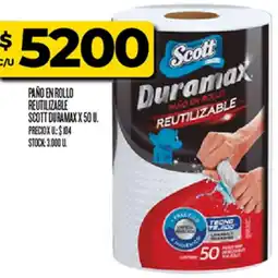 Supermercados DIA Scott paño en rollo reutilizable oferta
