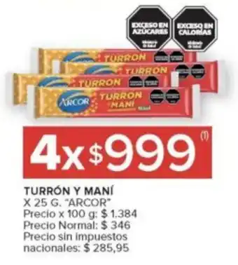 Arcor turron y mani