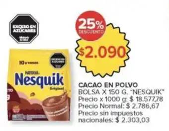 Nesquik cacao en polvo